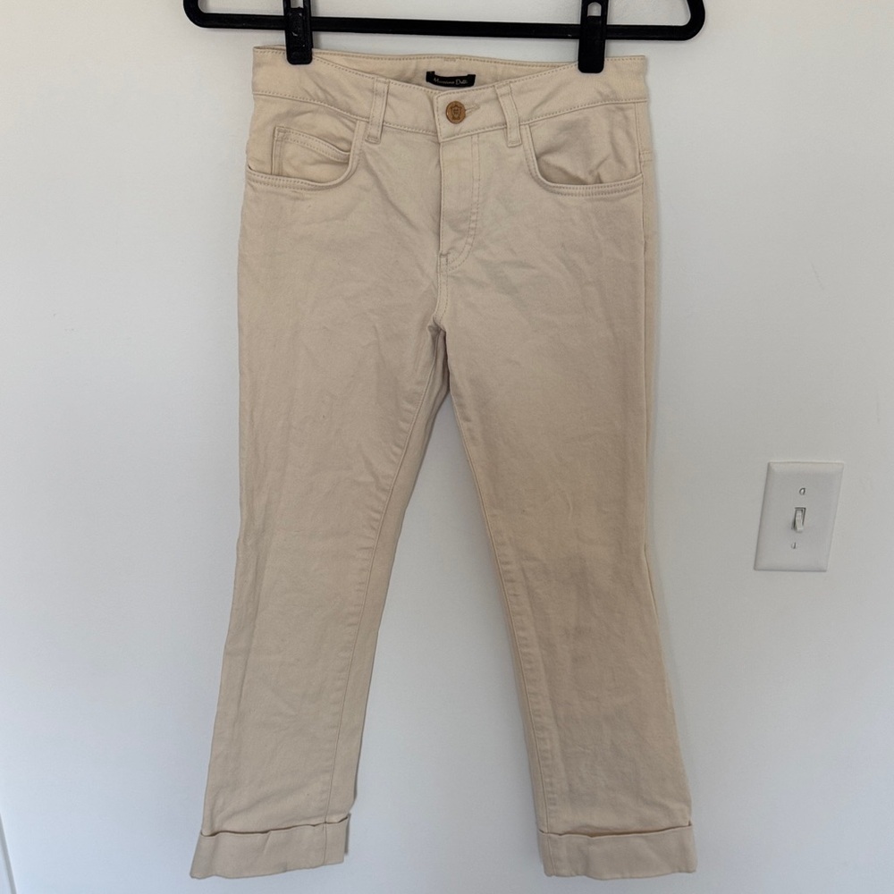 Massimo Dutti Beige Ankle Jeans - Size 4